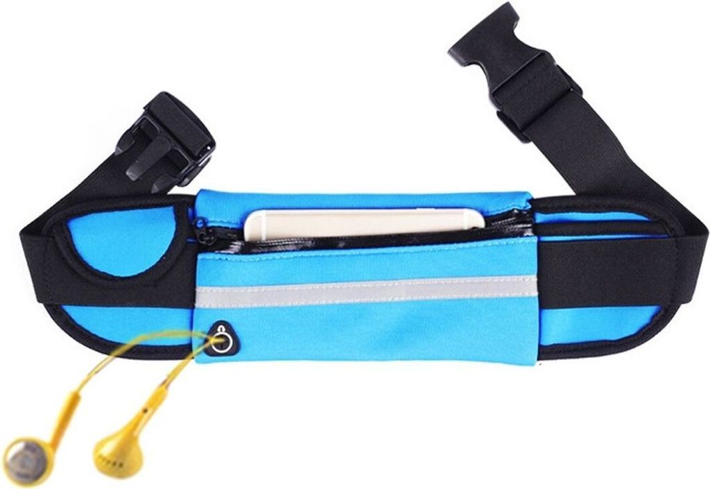 Multifunktions Outdoor Sport Gürteltasche - Schweiß- & wasserabweisend - Für 6-Zoll Smartphones, Farbe:Blau