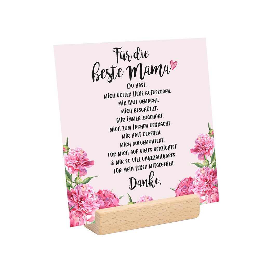 younikat Geschenk Muttertag mit Spruch Beste Mama I Geschenk-Idee Geburtstag Aufmerksamkeit I dv1402