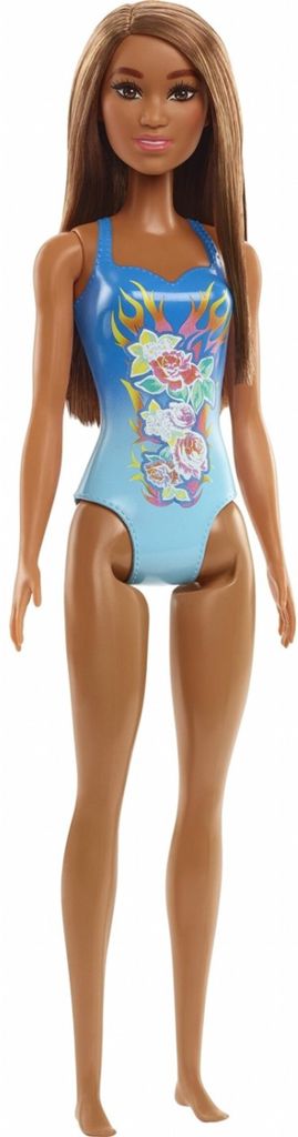 Mattel Barbie Beach Doll con costume da bagno blu HDC51 Immagine del prodotto 