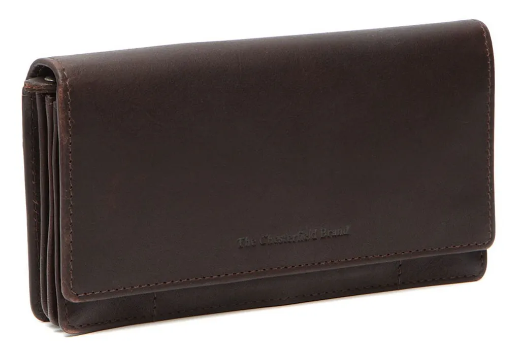 The Chesterfield Brand Tirol Portafoglio Fisarmonica in Pelle Marrone Scuro