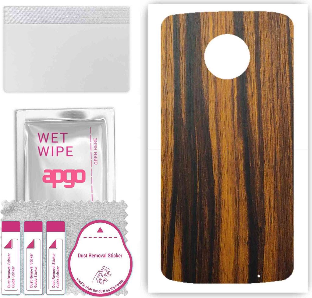 apgo Rückseite Schutzfolie, Skin, kompatibel mit Motorola Moto G6 Plus, Hinten Displayschutzfolie aus Vinylfolie, kratzfest, einfache Montage - Ti...