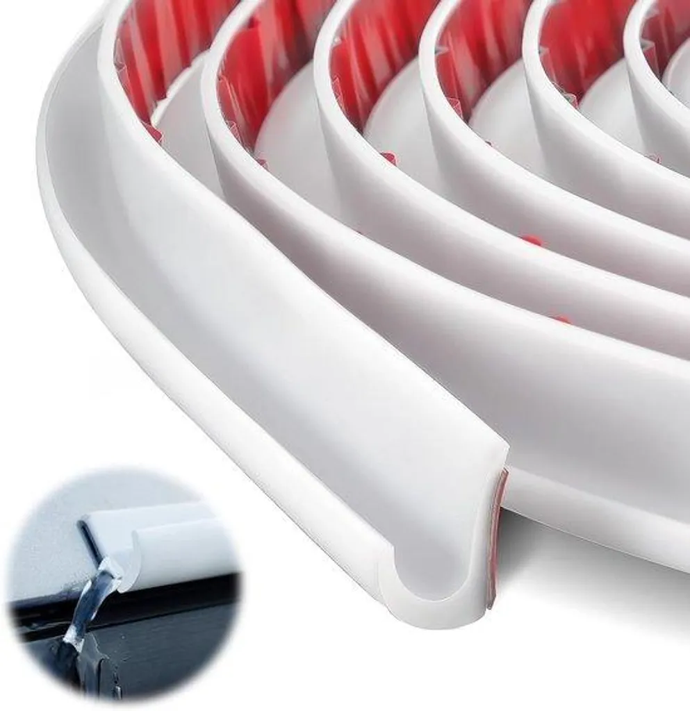 Profilé de bordure autocollant en PVC blanc de 5m pour auto et bateau
