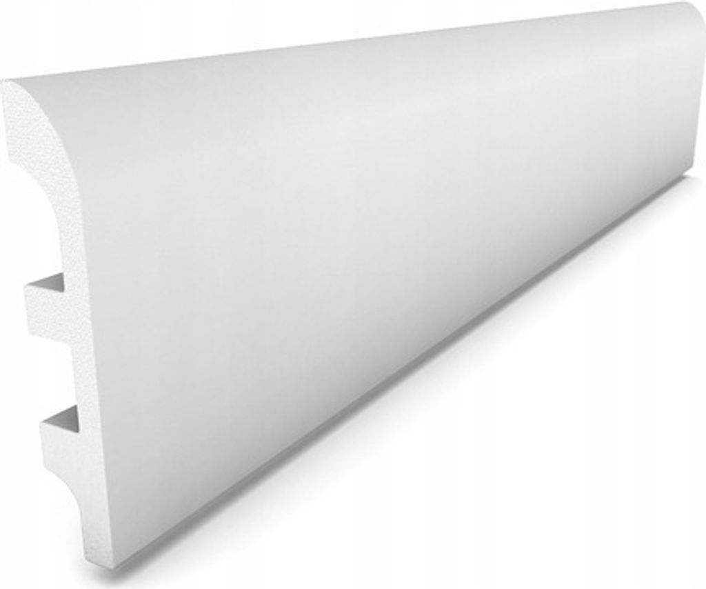 Deccart | Sockelleiste DP 7 - Weiß - Hochwertiger Polystyrol - Elegant und langlebig