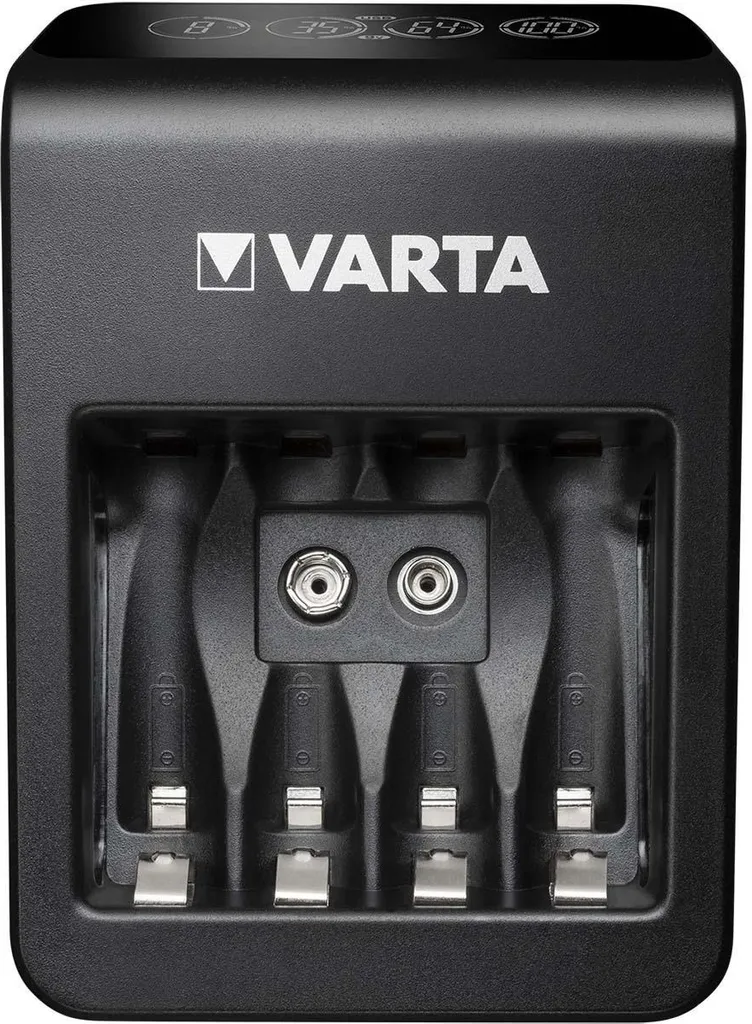 Chargeur de Piles NiMH avec Écran LCD et 4 Piles AA 2100 mAh Incluses