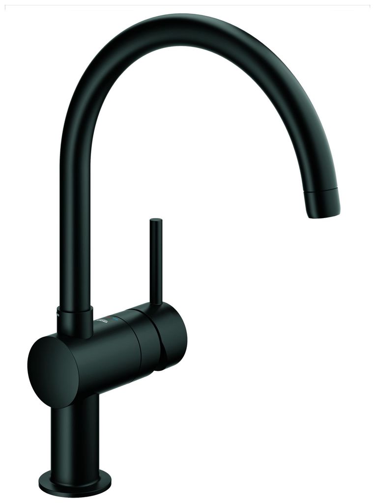 GROHE Minta, Standard, Schwarz, Metall, Hebelgriffe, Produktbild 