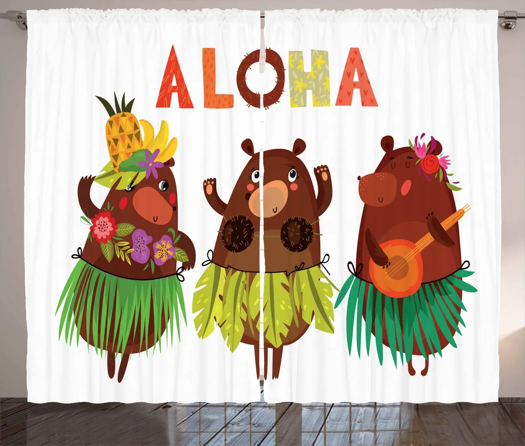 Decorazione Finestre ABAKUHAUS: Tenda Rustica Hawaii Orsi 280x175