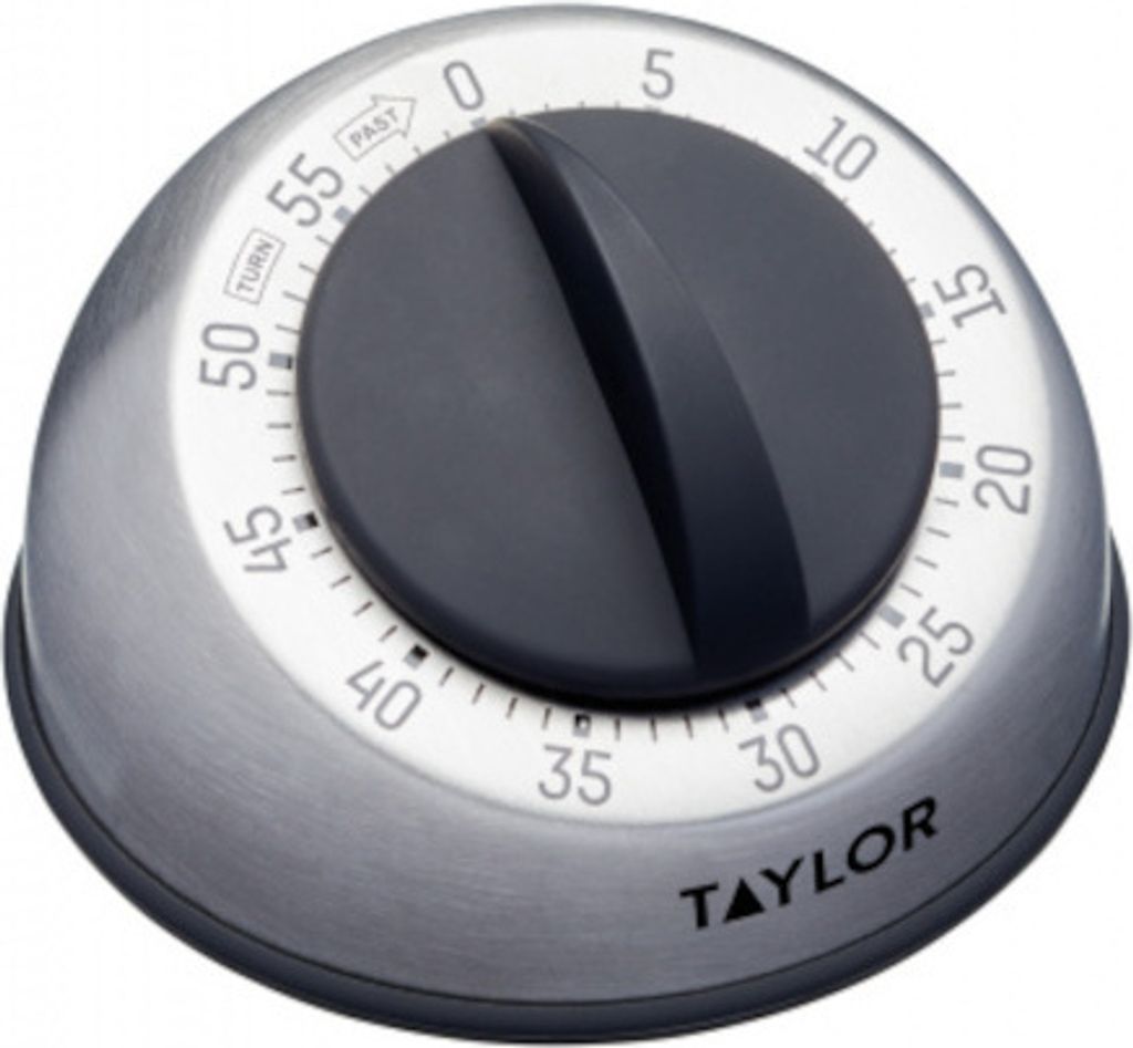 KitchenCraft Taylor Pro Timer de Küche, Edelstahl 60-Minuten Mini Timer de Küche, tragbare Kochen und Backen Alarm, Endorsed by Professional Chefs.