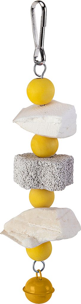 Vogelspielzeug, buntes Papageienspielzeug zum Aufhängen mit Perlen, Vogelkäfigspielzeug aus Naturholz, Schleifstein, Heimtierbedarf für Papageie...