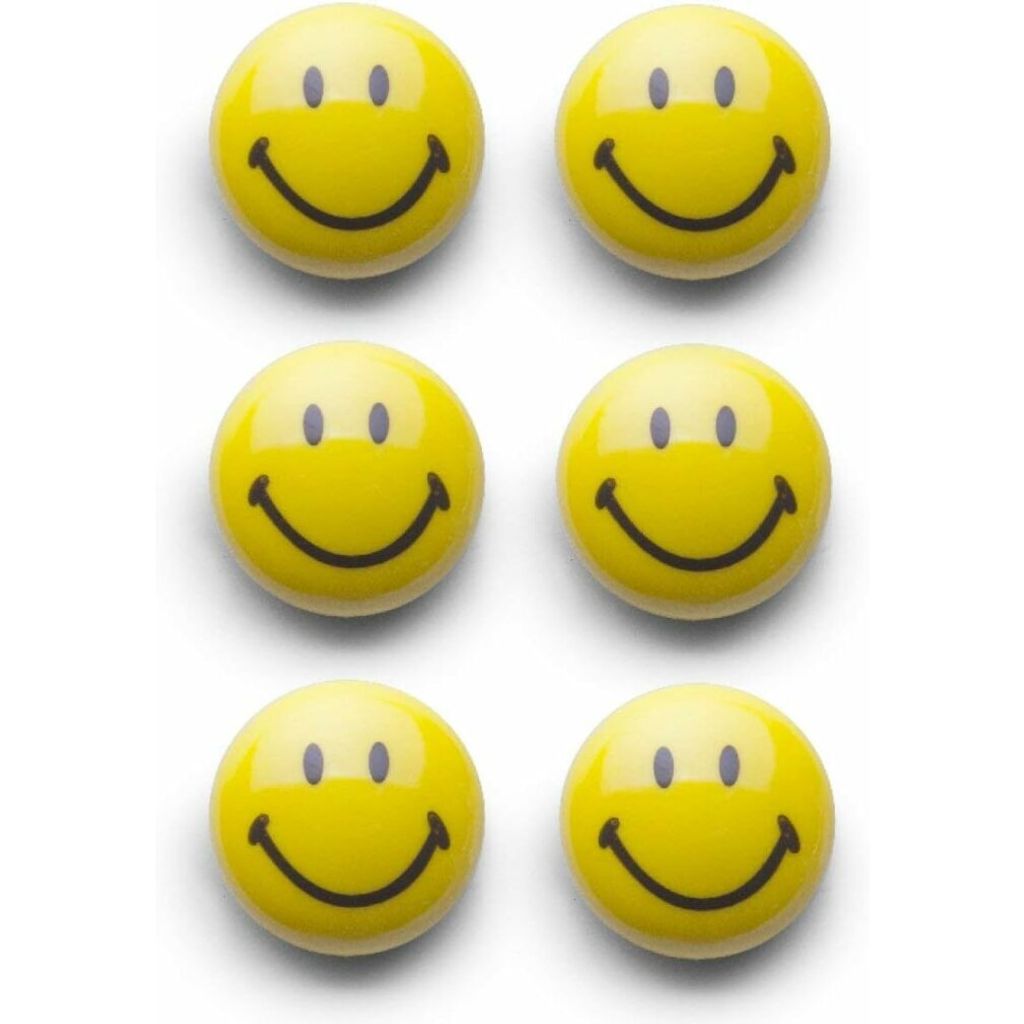 Zeller Magnet-Set, 6-tlg., "Smiley" Ø3