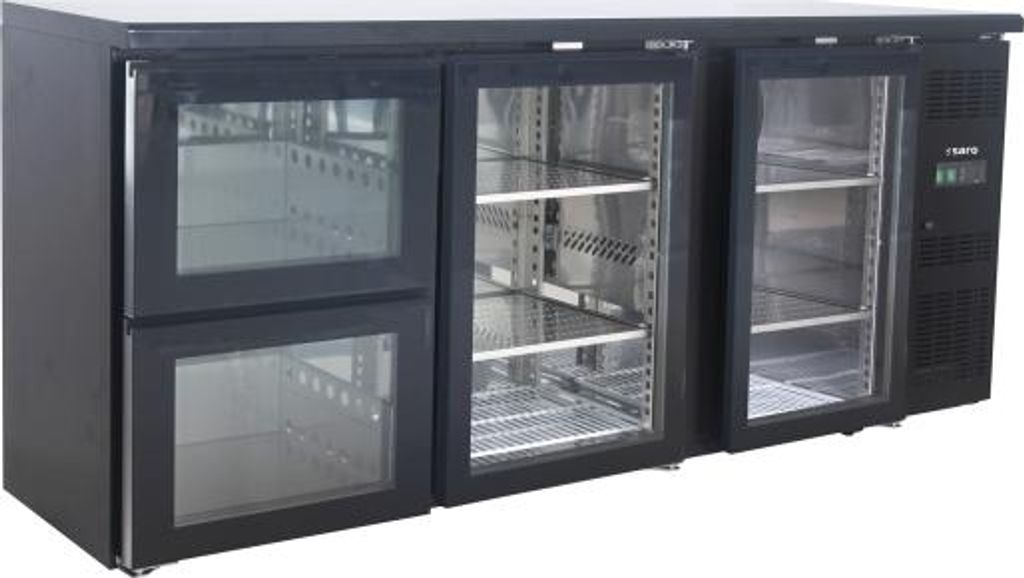 SARO Barkühler, 2 Glastüren+2 Schubladen, BC 3100 G S2