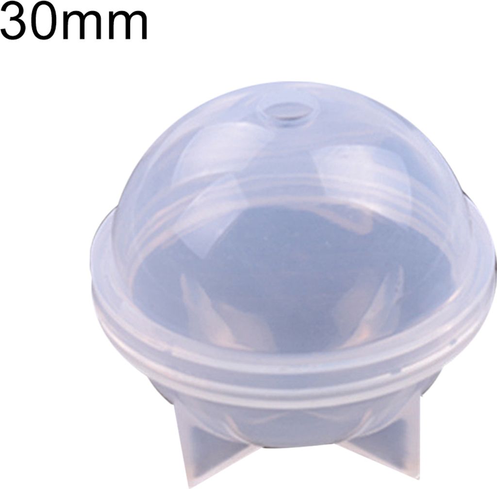 20/30/40/50/60mm Silikon Ball Maker Form Runde Kugel Form DIY Handwerk Ornament-30mm