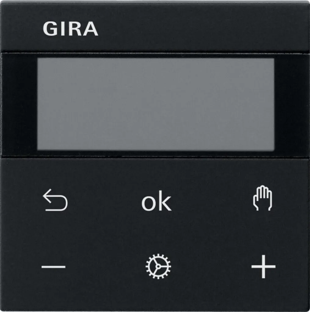Thermostat Connecté Bluetooth Gira System 3000 - RTR 5394005 Noir Mat