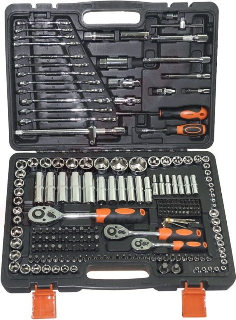 Schlüssel Set 1/2 3/8 1/4 218-Teilig