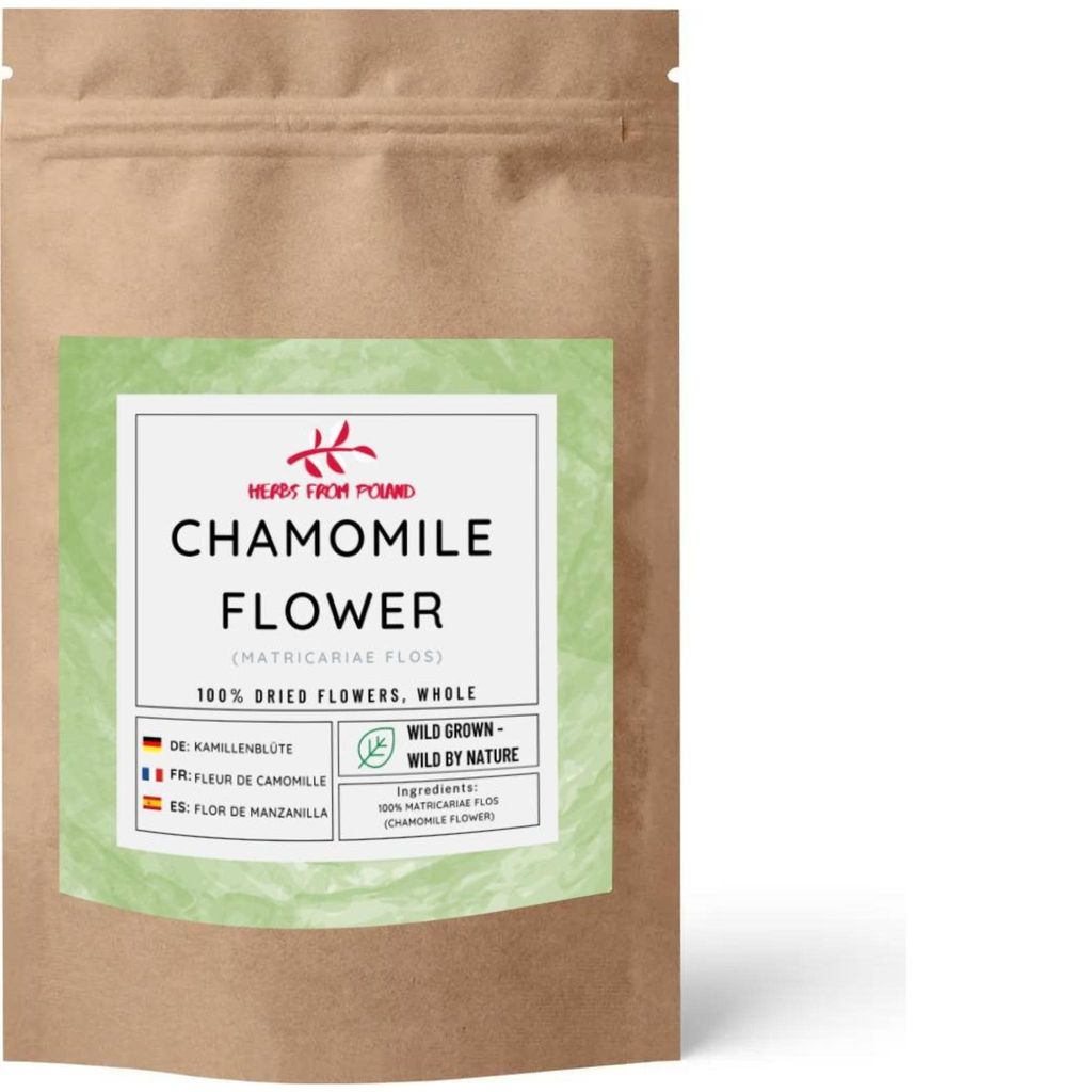 Herbs from Poland Zerkleinerte Kamillenblüten – Beruhigend & Entzündungshemmend, Für Tee & Hautpflege, 100% Natürlich – 1000g