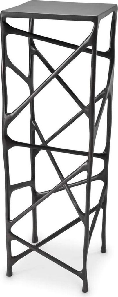 Casa Padrino Luxus Deko Säule 33,5 x 33,5 x H. 100 cm - Quadratische Aluminium Säule - Pflanzensäule - Wohnzimmer Deko Säule - Hotel Deko Säul...