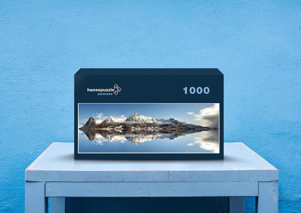 hansepuzzle 44258 - Fjord Puzzle, 1050 Teile, Natur, 60,0 x 46,0cm mit hochwertiger Aufbewahrung, Kartonbox und wiederverschließbarem Beutel