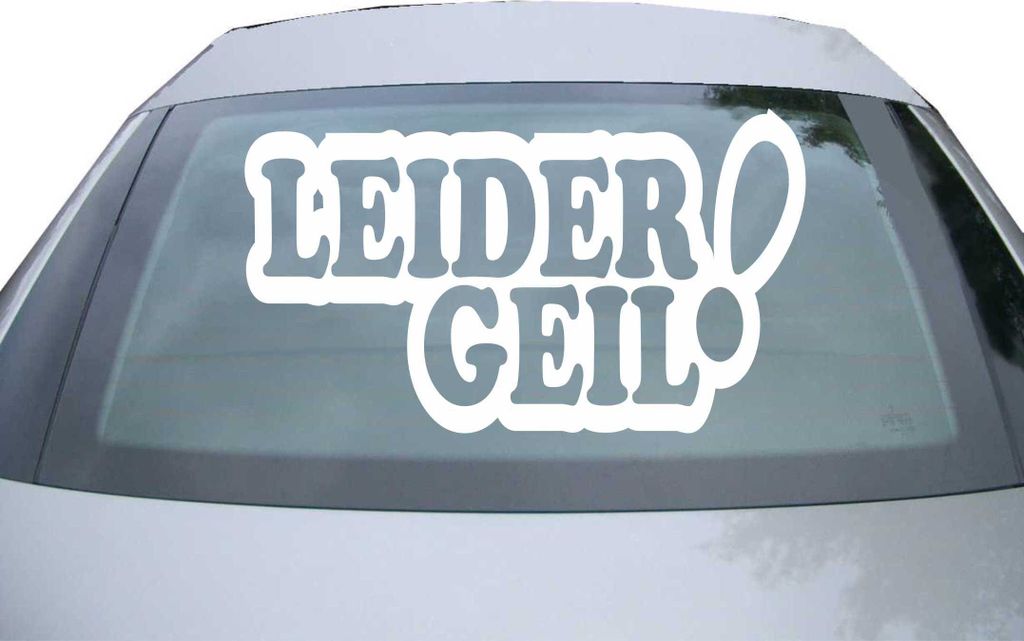 Indigos UG - Aufkleber Heckscheibe & Motorklappe DE2180 - weiß - 600x347 mm - Leider geil! - Auto Scheiben Fenster Heckklappe Tuning Racing JDM - ...