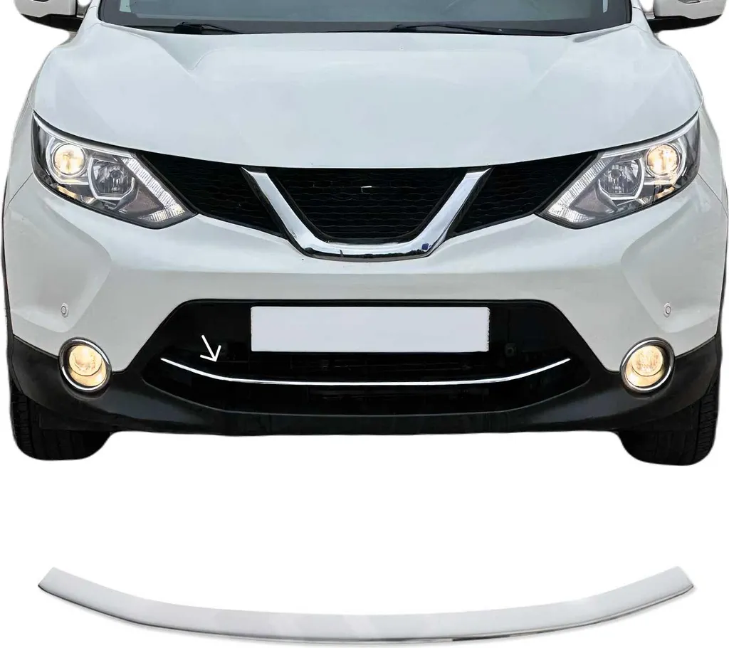 Nissan Qashqai J11 2014-2017 Profili Cromati Griglia Anteriore Argento