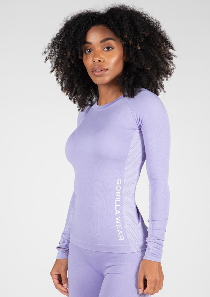 Gorilla Wear Selah Seamless Langarmshirt - Flieder - S/M