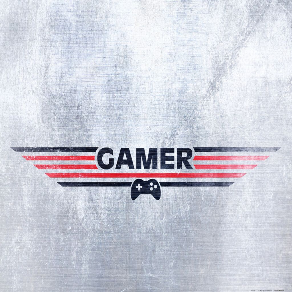 Gaming Kunstdruck Bild - Gamer (40 x 40 cm)