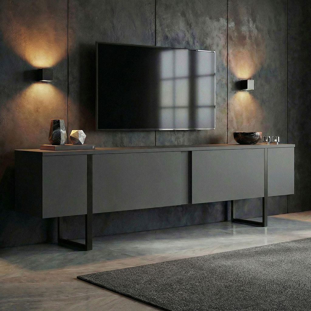 Skye Decor, soporte de TV de alta calidad, color antracita Imagen del producto 