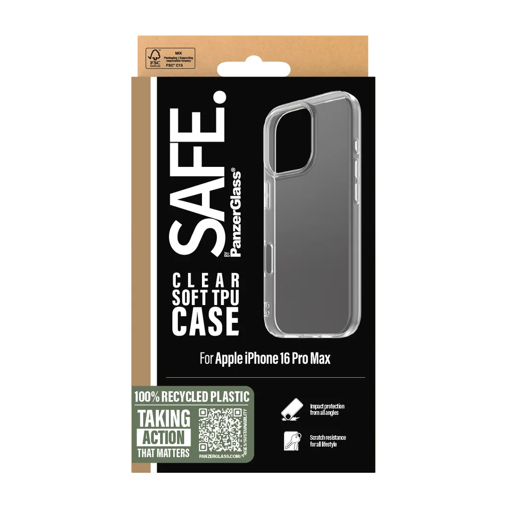 Coque de protection transparente iPhone 16 Pro Max 6.9 SAFE by PG TPU