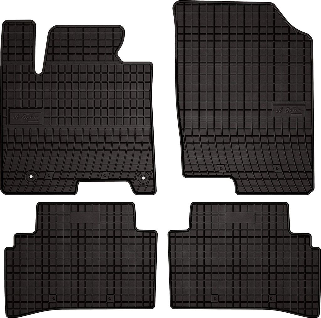 Gummifußmatten passend für Hyundai Tucson IV (SUV, Bj. 2021-) – schwarz, passgenau, mit Befestigungen set 4 Stk. - Gummi-Automatten