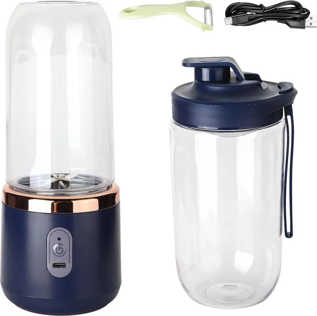 Spremiagrumi portatile, ricaricabile via USB, mini frullatore, 400ml