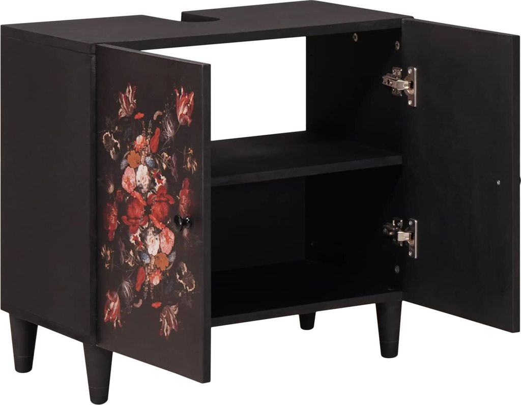 vidaXL Waschbeckenunterschrank mit Speicher Mehrfarbig 62 x 33 x 58 cm