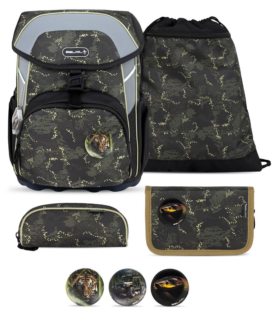 Belmil Schulranzen Set Night Hunter "Dschungel" 1.Klasse Produktbild 