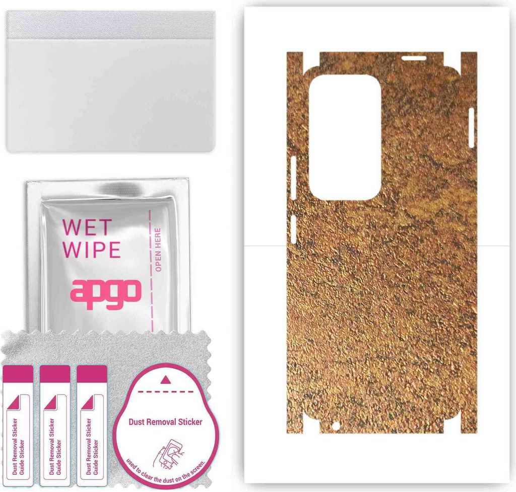 apgo Rückseite + Seiten Schutzfolie, Skin, kompatibel mit Vivo Y18, Hinten Displayschutzfolie aus Vinylfolie, kratzfest, einfache Montage - Rostig...