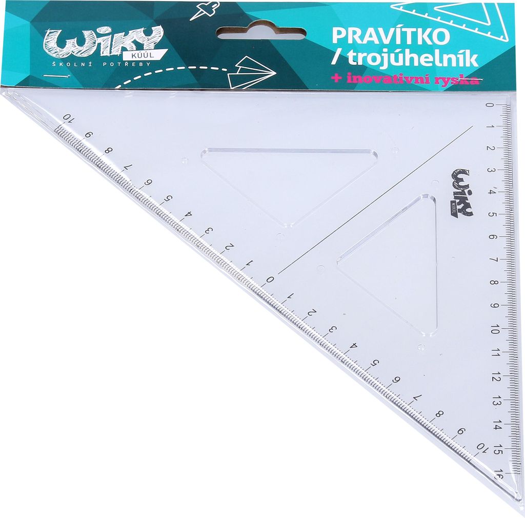 Transparentes Dreiecklineal – innovative Skala