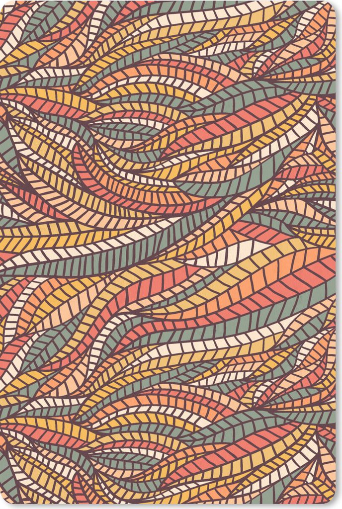 MuchoWow Mauspad Mousepad Blätter - Muster - Mosaik 18x27 cm - Mousepads - Maus Mat - Pad - Mausunterlage