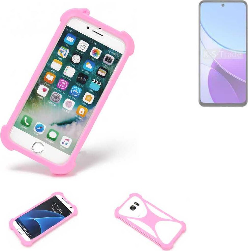 K-S-Trade Handy Hülle kompatibel mit Vivo Y19s Schutz Hülle Bumper Silikon Schutz Hülle Cover Case Silikoncase Silikonbumper TPU Softcase