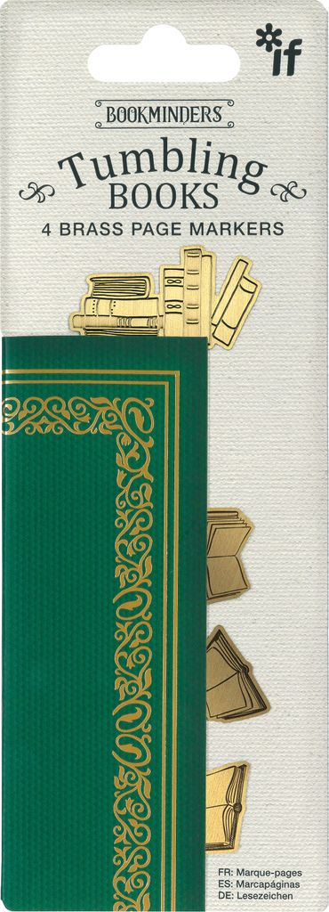 Bookminders Tumbling Books Lesezeichen aus Metall