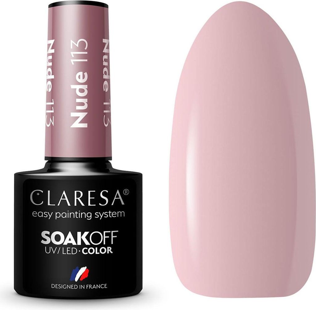 CLARESA Hybrid Nagellack Nude 113 Beige Rosa 5g