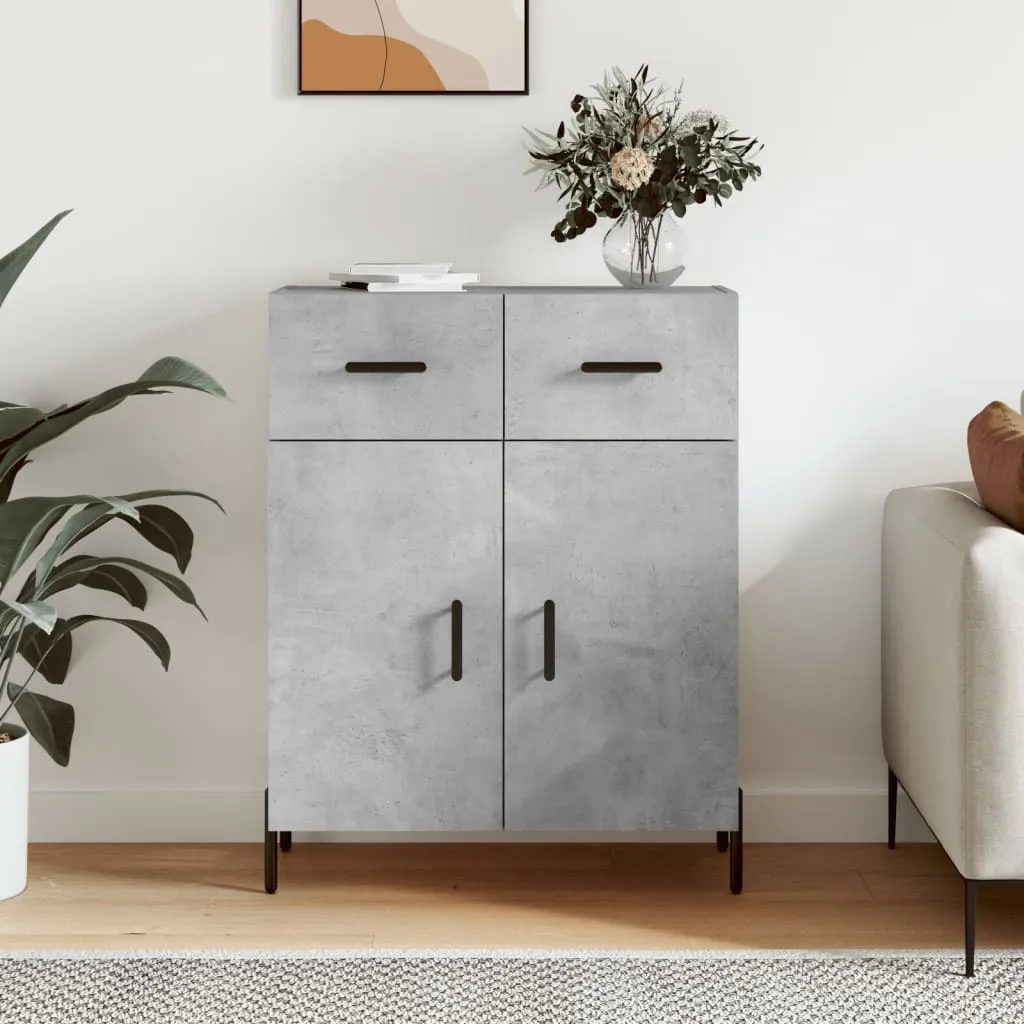 Sideboard Cemento Grigio 69,5x34x90 cm | Mobile Contenitore Salotto
