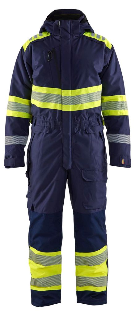Blakläder High Vis Winter Overall 6720, Farbe:Marineblau/ High Vis Gelb, Größe:XXXL