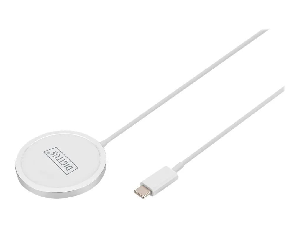 Caricabatterie Wireless Magnetico DIGITUS 15W Bianco - Design Slim