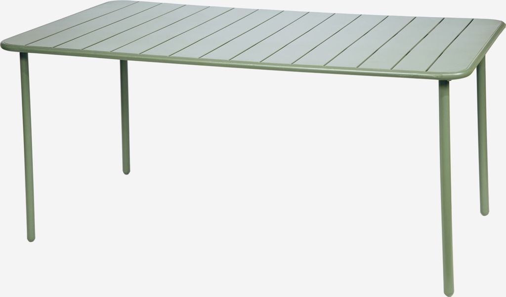 sweeek - Gartentisch aus Stahl 6-8 Plätze - Grün Produktbild 