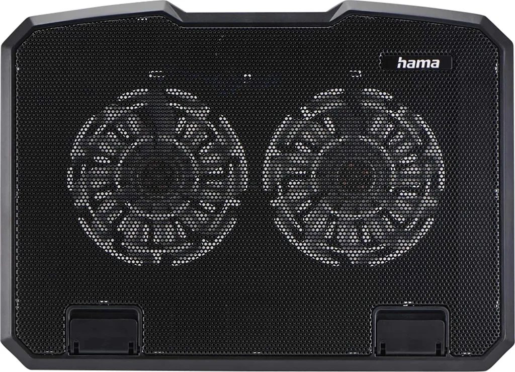 Support ventilé pour PC portable Hama noir avec hub USB intégré