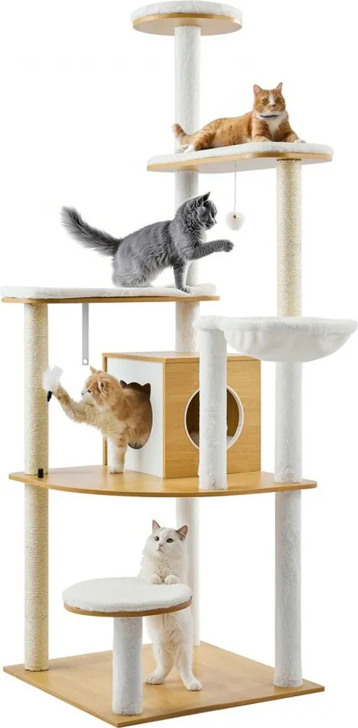 Arbre à chat 175cm : protégez vos meubles avec cette tour de jeu complète