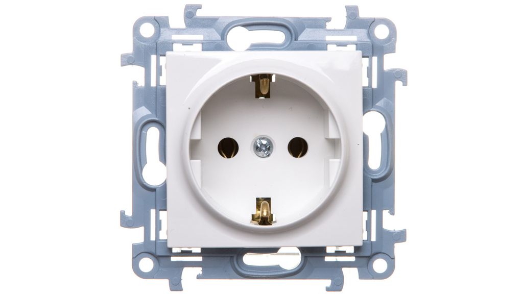 Simon 10 Presa singola SCHUKO bianca 16A 250V IP20 Immagine del prodotto 