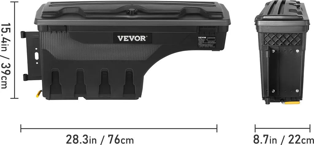 Coffre de Roue Verrouillable avec Cadenas à Code pour Camionnette 25 L - 9