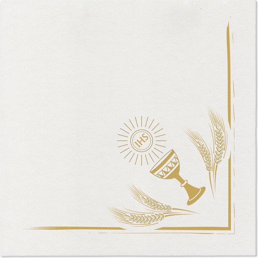 Serwetki papierowe Paw First Communion 33 x 33 cm 50 sztuk