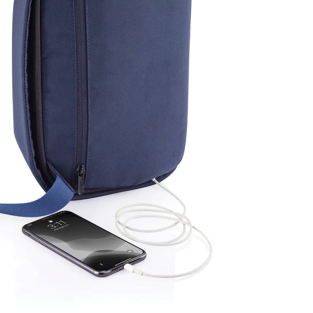 Sac Antivol Bobby Sling Bleu avec Port USB et Protection RFID Intégrée - 6