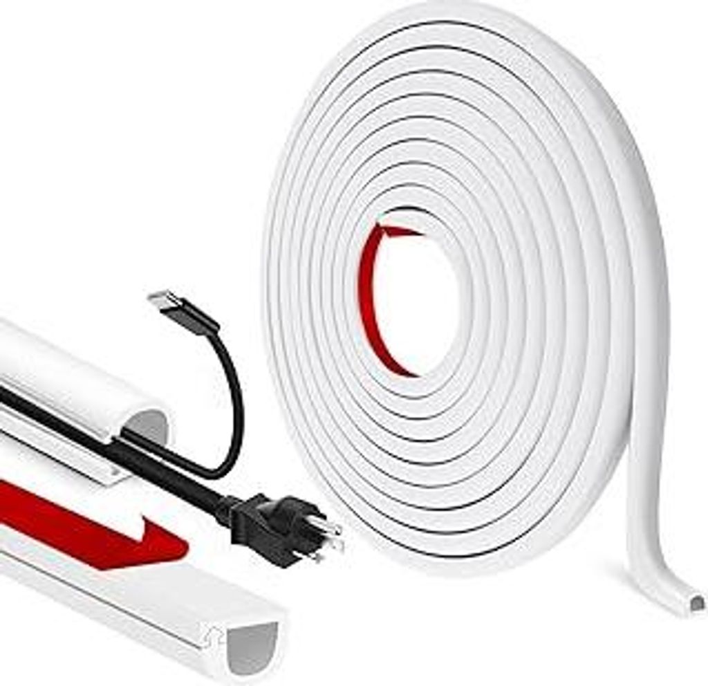 Kabelkanal selbstklebend Kabelbrücke Boden halbrund Kabelkanäle flexibel Kabelschacht flach Kabelabdeckung für Kabel Verstecken und Kabelschutz ...