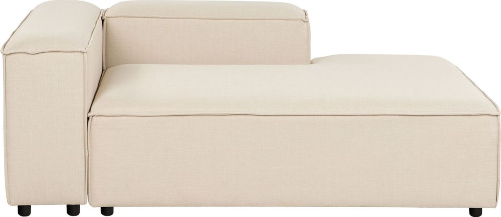 BELIANI Chaiselongue Beige Stoff Linksseitig Modul-Récamiere mit Niedriger Rückenlehne Wohnzimmermöbel Modern Skandi Wohnzimmer Ausstattung Sitz...