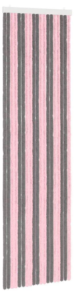 Insektenschutzvorhang in Grau, Silber und Rosa