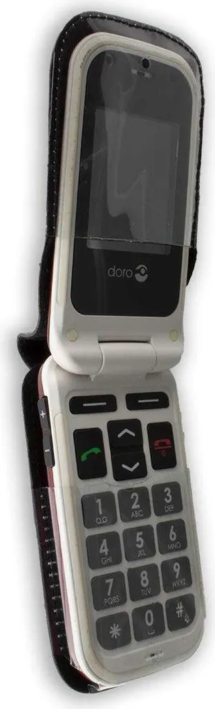 Custodia in pelle con clip da cintura per Doro 410